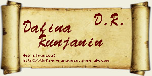 Dafina Runjanin vizit kartica